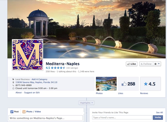 Follow Mediterra on Facebook - new homes in Naples Florida