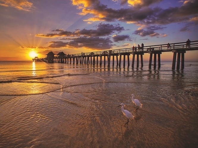 Naples FL Fishing Pier at Sunset