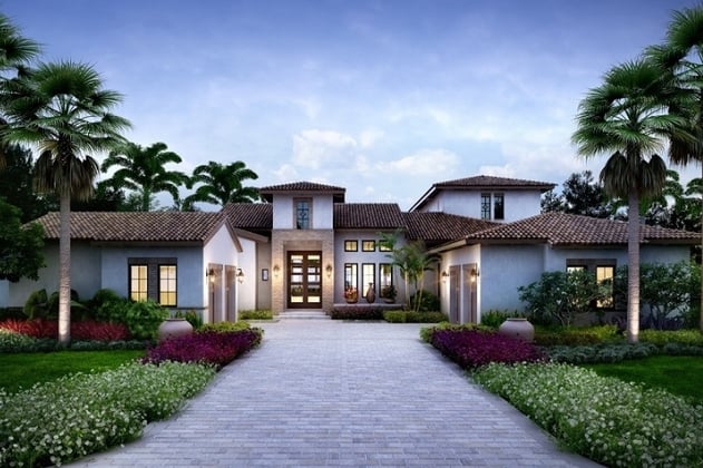 The Catalina is one of the award winning Mediterra homes in Naples.